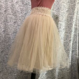 Tule Skirt With Belt